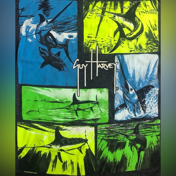 Guy Harvey Swordfish T Shirt Medium - Picture 2 of 4